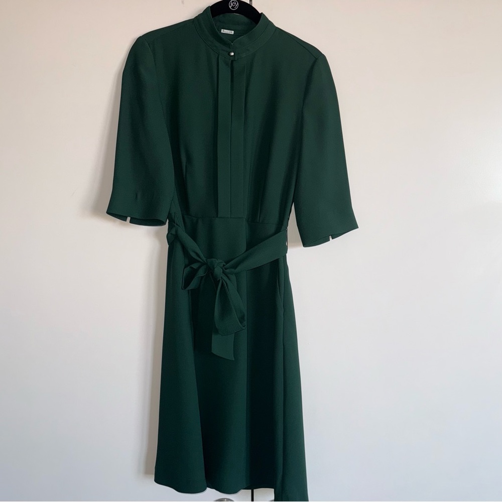Chic Forest Green Midi Dress